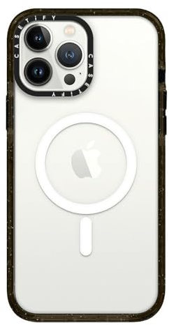 CASETiFY Impact Handyhülle für iPhone 13 Pro Max [4X Falltest in Militärqualität, 2,5 m Fallschutz/kompatibel mit Magsafe] – Transparentes Schwarz