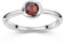 Materia Damen Ringe Silber 925 mit roten Stein - Granat Schmuck echt SR-152-58