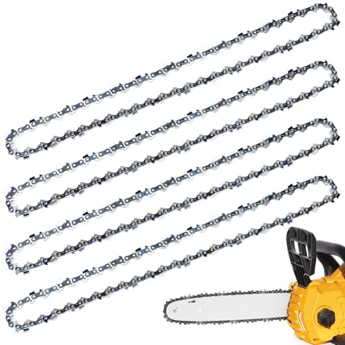 Gogostern 4 confezioni da 14, catena per motosega da 3/8, LP, 52 maglie da 0,043, con 26 teste di coltello ad angolo retto, design ammalita riduce il rimbalzo di taglio, per Makita, Bosch, Einhell