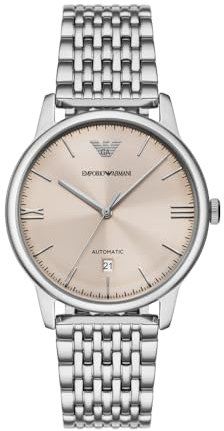 Emporio Armani Herren Analog Automatik Uhr mit Edelstahl Armband AR60082