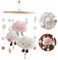 Baby Mobile Windspiel mit Filzbällen, Süß Wolken Mobile, Hängendes Wolken Mobile Papier Baby, Kinderzimmer Hängende Bettglocke Mobile, Babybett Mobile Kinderzimmer Windspiel, Baby Mobile für Babybett