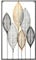 Well Home - Quadro decorativo da parete con fogli in metallo, 37 x 65 cm, colore naturale e moderno, per la decorazione della casa