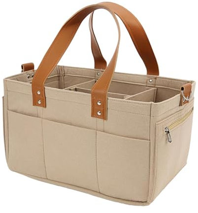 Filz-Babytasche – Windelhalter aus Stoff, Plüsch-Kinder-Organizer | Leichter, geräumiger Kinder-Handorganizer, Fahrzeug-Kinderzimmer-Caddy, Reise-Wickelkorb für Windeln, Spielzeug, Flaschen, Feuchttüc