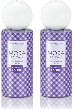PARFUMS SAPHIR Fruit Attraction Mora - Eau de Toilette para Mujeres - 100 ml (Paquete de 2)