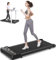 Dskeuzeew Walking Pad 2 in 1 - Laufband für Zuhause Gehband 1-8km/h unter Schreibtisch Elektrisches Treadmill Klein Laufpad mit LED-Anzeige und Fernbedienung, Schwarz