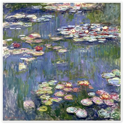 Seerosen, 1916 Poster von Claude Monet 30 x 30 cm Wandbilder Wanddeko