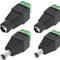 Lunpog 4 Stück 5,5 mm x 2,1 mm Männlich und Weiblich DC-Stecker Buchse Netzadapter für CCTV-Kamera, LED-Leiste leuchtet Adapter Plug Jack Adapter Connector (2 x DC Buchse, 2 x DC Stecker)
