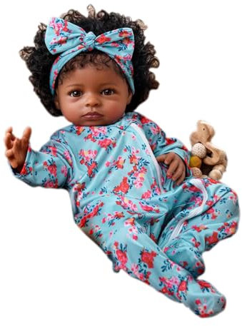 mivceklw Handgemachte Puppe, lebensechte Puppe, wiedergeborene Puppe, wiedergeborene Mädchen, wiedergeborene Puppe mit Kleidung, realistische wiedergeborene Puppe 20 Zoll mit Kleidung und Spielzeug