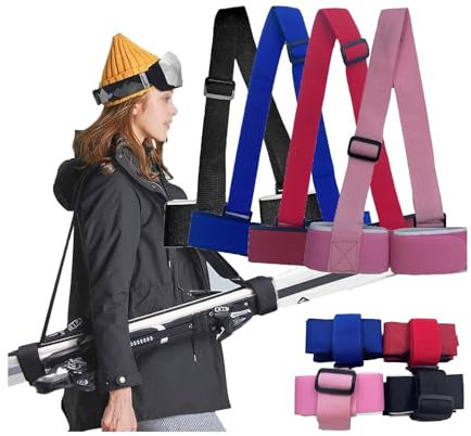 Skimate Ski Straps -Skimate Ski Carrier Strap,Adjustable Snowboard Shoulder Strap,Ski Carrier Shoulder Strap,Snowboard Binding Straps,Ski Straps for Carrying,Carry Your Ski Equipment with Ease (Mixed)