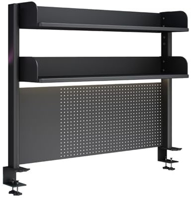 Klemmbares Schreibtisch-Organizer-Regal, Computertisch-Zubehör, 2-lagiges Computer-Mehrzweck-Desktop-Stallregal Aus Metall, Schmiedeeisernes Desktop-Bücherregal, Für Das Home-Office-Arbeitszimmer-Schl