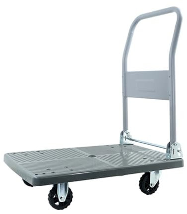 Xumh2024-3 Transportwagen klappbar Pritschenwagen Transporter Werkzeugwagen Trolley Zugwagen Trolley Push-Pull Klappanhänger Trolley Pritschenwagen(Grigio,Klein)