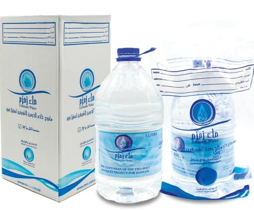 Zamzam Drinking Water Pack of 2 x 169 fl oz - Organic Zamzam For Ramadan and Umrah