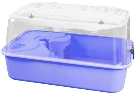 Sharplace Hamster -Käfig -Übungen Spielen Haus tragbare Aktivität transparenter Deckung Kleiner Haustierversorgungen Ausgehender Fluggesellschaften für Mäuse, Lila