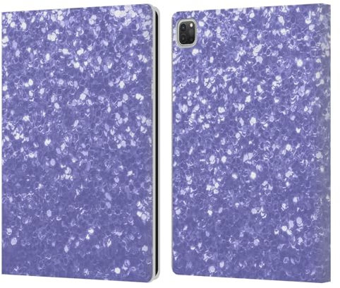 Head Case Designs sous Licence Officielle PLdesign Lavande Imprimés Scintillants Étui Portefeuille en Cuir Compatible avec Apple iPad Pro 12.9 2020/2021/2022