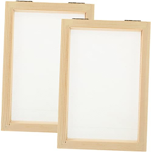 KOCKSHION 2 Stück Holzrahmen für Papierherstellung DIY Bastelset Kiefer für Material für Papierschöpfung und Kreative Projekte und Leicht zu Reinigen