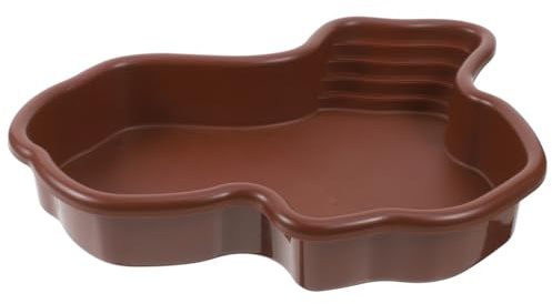UPKOCH BañEra para Reptiles Grande De 12.2X9.4 Pulgadas Cuenco De Agua para Tortugas con DiseñO Decorativo para HáBitat De Reptiles Multifuncional para BañO Y AlimentacióN