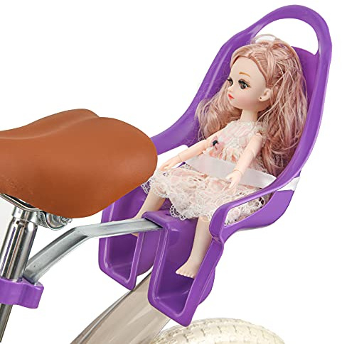 EIRONA Children's Bicycle Doll Seat with Sticker DIY for Girls, purple