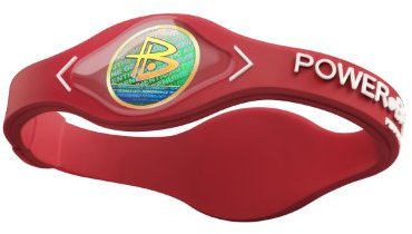 Power Balance Silicone Armband, Red w/White, L, IWSA09RD00WTLP