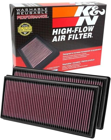 K&N Engine Air Filter: High Performance, Premium, Washable, Replacement Filter: Compatible with 2009-2018 Land Rover V6/V8 (Discovery, Range Rover, LR4), 33-2446