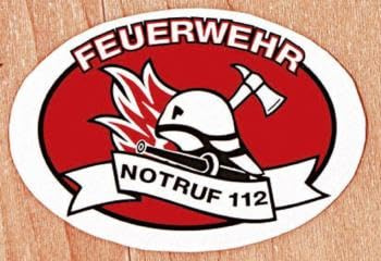 Aufkleber - FEUERWEHR NOTRUF 112 - Gr. ca. 10 x 12cm - 307788