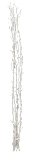 netproshop LED-Lichterstrauch Weidenstrauch 115 cm Warm Weiß (60 LEDs) Weiß, Farbe:Weiss