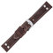 Eichmüller Uhrenarmband aus Leder im Vintage-Look mit Nieten, Dunkelbraun, 20mm, Vintage