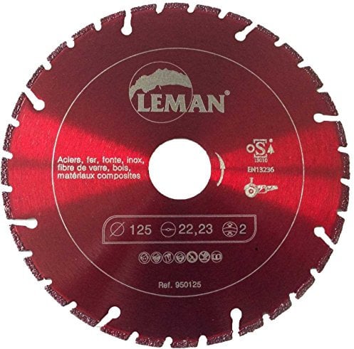 Leman 950230 Disque diamant brasé 230 x 45 x 2,4 x 2,0 mm pour coupe aciers