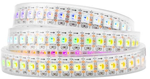 BTF-LIGHTING RGBW RGBWW Warmes Weiß SK6812 (ähnlich WS2812B) 1m 144LEDs/Pixels/m Individuell adressierbar Flexibel 4 Farbe in 1 LED Traumfarbe LED Streifen Wasserdicht IP67 DC5V