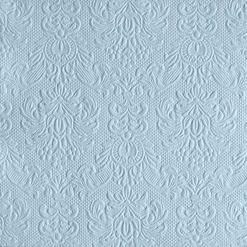 Ambiente - Servietten - Elegance - geprägt - 33x33cm - 15 Stück - Farbe: Pale blue 1106