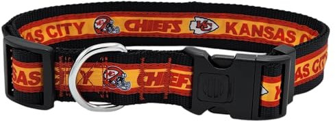 Pets First NFL Kansas City Chiefs Hundehalsband, lizenziert, extra groß, strapazierfähig, robust und langlebig, erhältlich in 31 Fußballmannschaften und 4 Größen