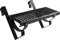 Parotec Dachtritt 80 cm für Schornsteinfeger Komplett Steigtritt für Dachziegel und Dachpfanne zum Einhängen Laufrost inkl. Montagematerial, 10 Farben (RAL 9005 - Schwarz)