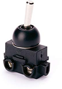 Einbauschalter Kippschalter ON/OFF Ein/Aus 250V Leuchten 1polig 2(1) A LS-2 gold silber antik Lampen Tischlampen Wandleuchten (Schwarz)
