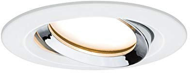 Paulmann 936.85 Einbauleuchte LED Nova Plus rund 1x6,8W Weiß matt, Chrom schwenkbar dimmbar