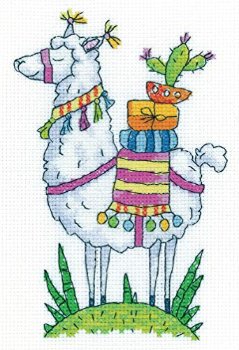 Heritage Kreuzstich Set Aida Lama, Zählmuster, KCLM1507-A, 10,5x16cm