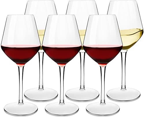 MICHLEY Copas de vino irrompibles de plástico Tritan, para camping, fiestas, sin BPA, 440 ml, juego de 6