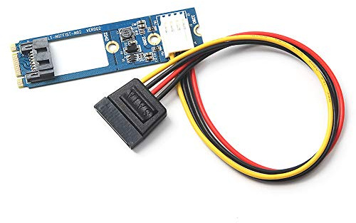 iHaospace M.2 NGFF to SATA 7Pin SATA Horizontal Converter Adapter Card Expansion Card+4Pin Power Cable
