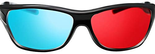 N-K Lunettes 3D en plastique rouge/bleu/cyan pour un jeu de films 3D confortable et pratique.