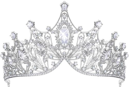 Tiara Kristallkrone für Bridal, Prinzessin Diadem Hochzeit Tiara Crown für Hochzeit Abschlussbälle Proms Festzüge Parties Geburtstag
