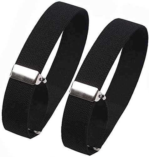 Rowwait 2 Pcs Shirt Sleeve Holders, Anti-Slip Armbands, sleeve garters,sleeve garters,Unisex Elastic Shirt Cuff Bands can be Used to Fix Long Sleeve Shirt (Black)
