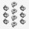 TERF® M8 Cage Nut M8 (8mm) Cage Nut Fit to 1.7mm to 2.6mm Panel and Require Square Hole Size 12.3mm Cage Nuts for Server Equipment Rack Mount Data Networking Shelve Cabinet Electric Panel - Pack of 10