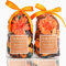 Qingbei Rina Mini Pot pourri Bags,Orange Citrus Scented Pot pourri Bowl Filler,Pot pourri Dried Flower,Home Fragrance Sachet, Decorative Vase Wedding Party Gift(Burnt Orange)-Small