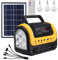 Lifepo4 Générateur solaire avec panneaux inclus, centrale électrique portable avec lampe de poche LED pour fournitures d'ouragan (couleur jaune)
