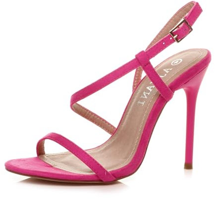 AJVANI high heel barely there strappy buckle evening sandals shoes size 7 40
