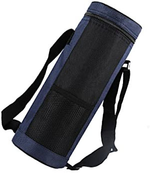 wisoolkic Sac isotherme pour bouteille d'eau avec sangle réglable - Étanche - Isolation - Pour voyage, escalade, sport - Bleu foncé