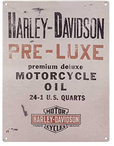 Harley-Davidson Geprägtes Blechschild, Pre-Luxe Bar & Shield Logo, 30,5 x 40 cm