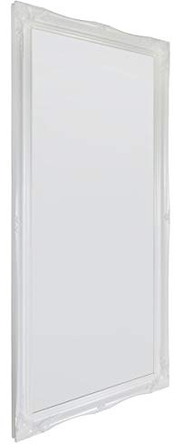 MirrorOutlet Full Length Leaner Ornate Tall Floor standing shabby Chic White wall Mirror: 167 x 76cm