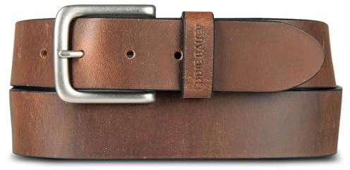 Eddie Bauer Bridle Leather Belt with Antique Nickel Buckle - TAN - M