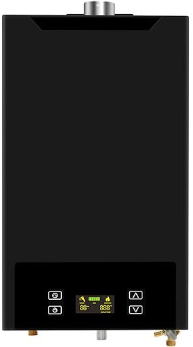 Scaldabagno senza serbatoio, a gas naturale, 18 l, per interni, scaldabagno istantaneo a gas caldo, scaldabagno naturale costante con display digitale Fahrenheit