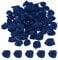 PATIKIL 0.6 Mini Satin Ribbon Roses, 30 Pcs Tiny Fabric Flowers Embellishments Rosettes Applique for DIY Crafts and Wedding, Navy Blue