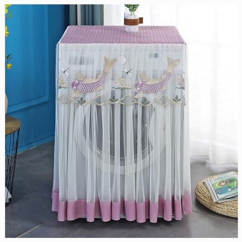 FUELIX Cubierta para Lavadora/Secadora, Tapa de Lavadora, Mueble Lavadora Exterior, Resistente Al Polvo Cubierta Protector Protectora Sol y Polvo para Lavadoras De Carga Frontal D